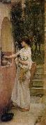 John William Waterhouse A Roman Offering Spain oil painting artist